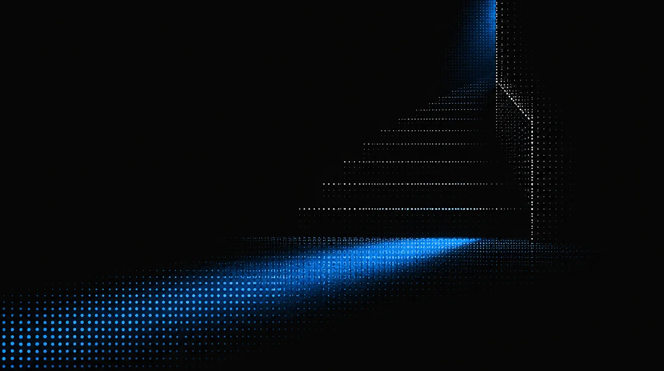 A dark, empty staircase